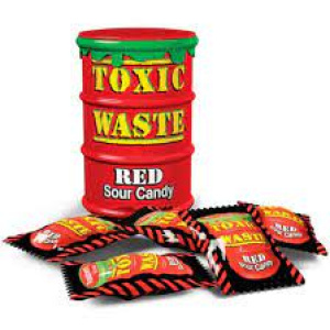 Toxic Waste Red Sour Candy Drum 42 gr.