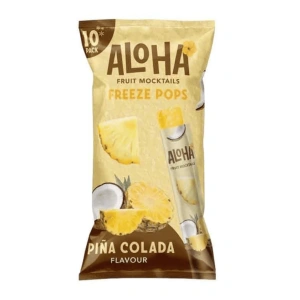 Aloha Mocktail  Pina Collada Freeze Pops 10 Pack